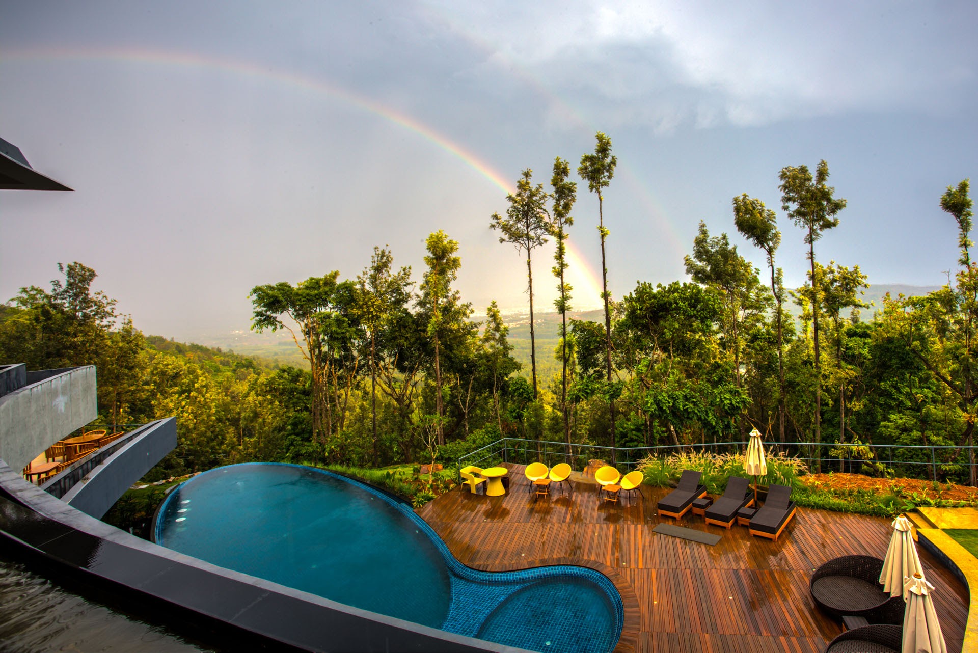 Sparkling pool at Java Rain Resorts